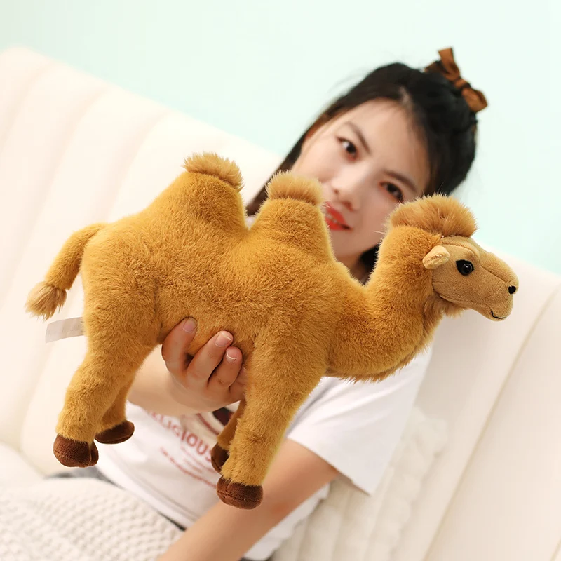 New Simulation Standing Camel Plush Toys Soft Stuffed Steric Camel Toys For Children Creative Decor For Bookcase/Car Funny Gift