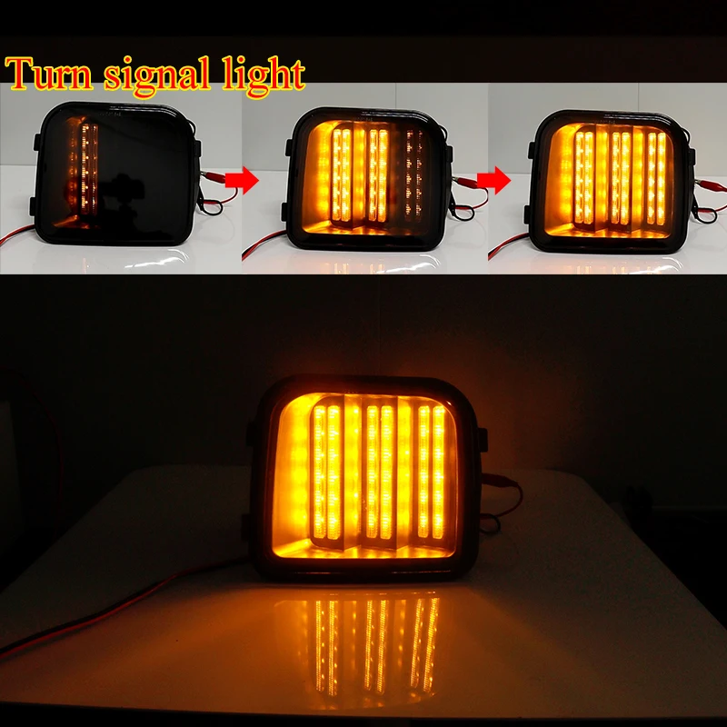 2x For Hummer H3 H3T 2006-2010 Front Bumper Corner Switchback White/Amber Sequential Led DRL Parking/Turn Signal Lights