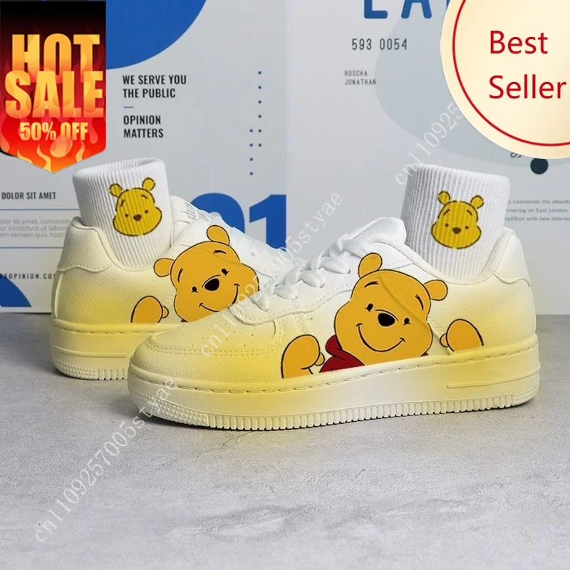 

Winnie the Pooh Shoes Disney Cartoon Sneakers Casual Sport Shoe Anti Slip Soft Party Holiday Decorations Gift Footwear