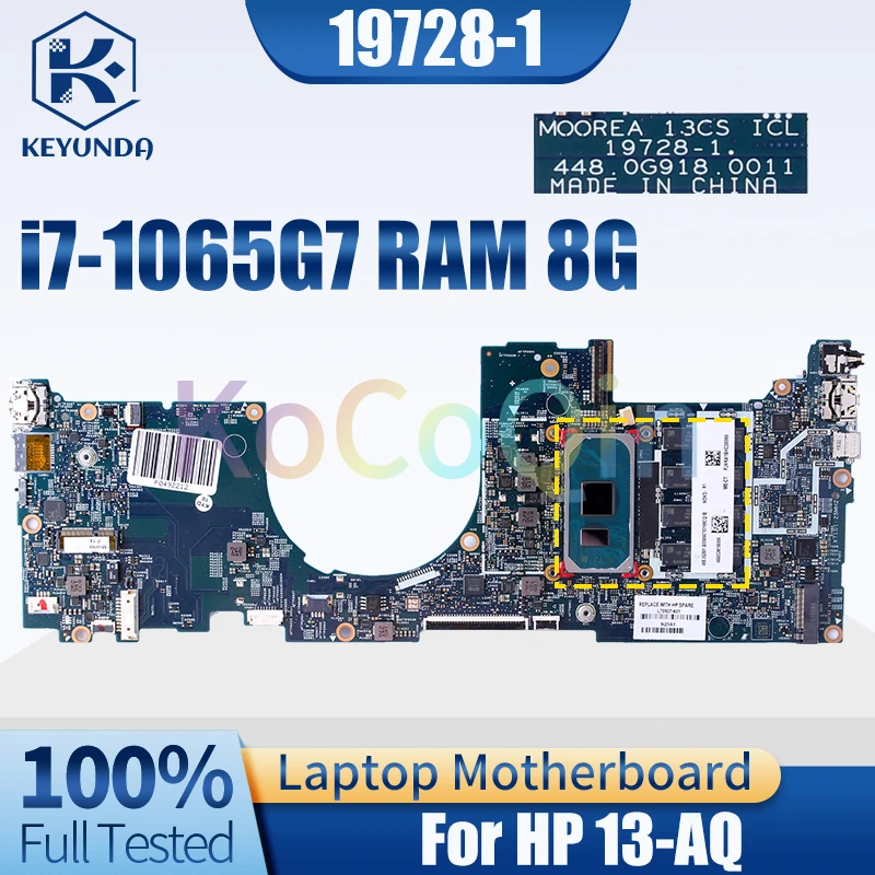 

19728-1 For HP 13-AQ Notebook Mainboard SRG0N i7-1065G7 RAM 8G L70927-601 Laptop Motherboard Full Tested