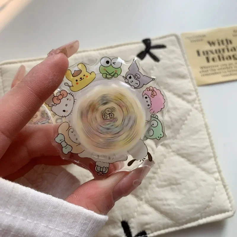 Sanrio Hello Kitty Supporto pieghevole per telefono cellulare Turn Cartoon Supporto retrattile Anime Modello da tavolo Impugnatura per telefono Accessori per telefono