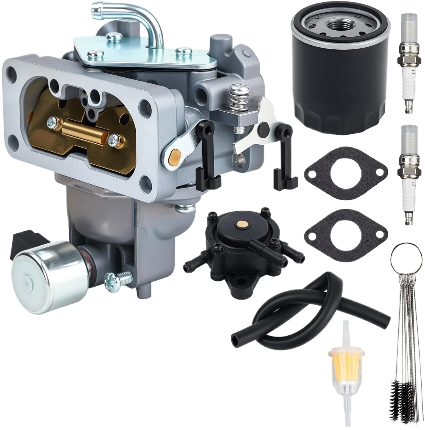 Карбюратор, совместимый с двигателем Kawasakj FH721V FX801V 22HP заменяет 15004-1010 15004-7024 Карбюратор с масляным фильтром Топливный фильтр