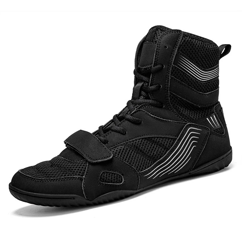 Profesjonalne unisex wysokie buty zapaśnicze bokserskie buty treningowe do walki Outdoor Sports oddychające poręczne trampki