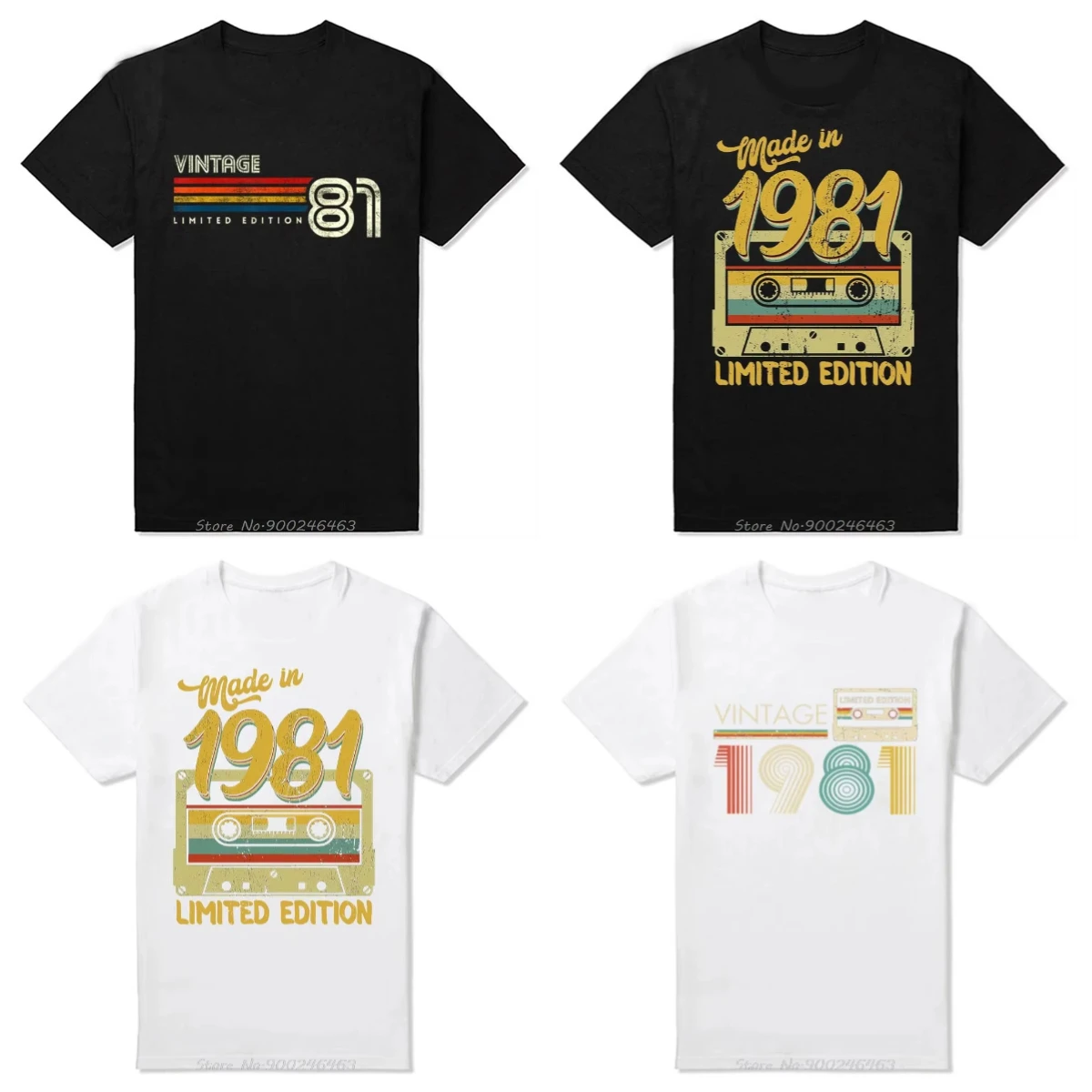 

Funny Vintage Retro 1981 Limited Edition Classic T-shirt Summer Graphic Cotton Streetwear Tees Birthday Gifts T Shirt Men Tshirt