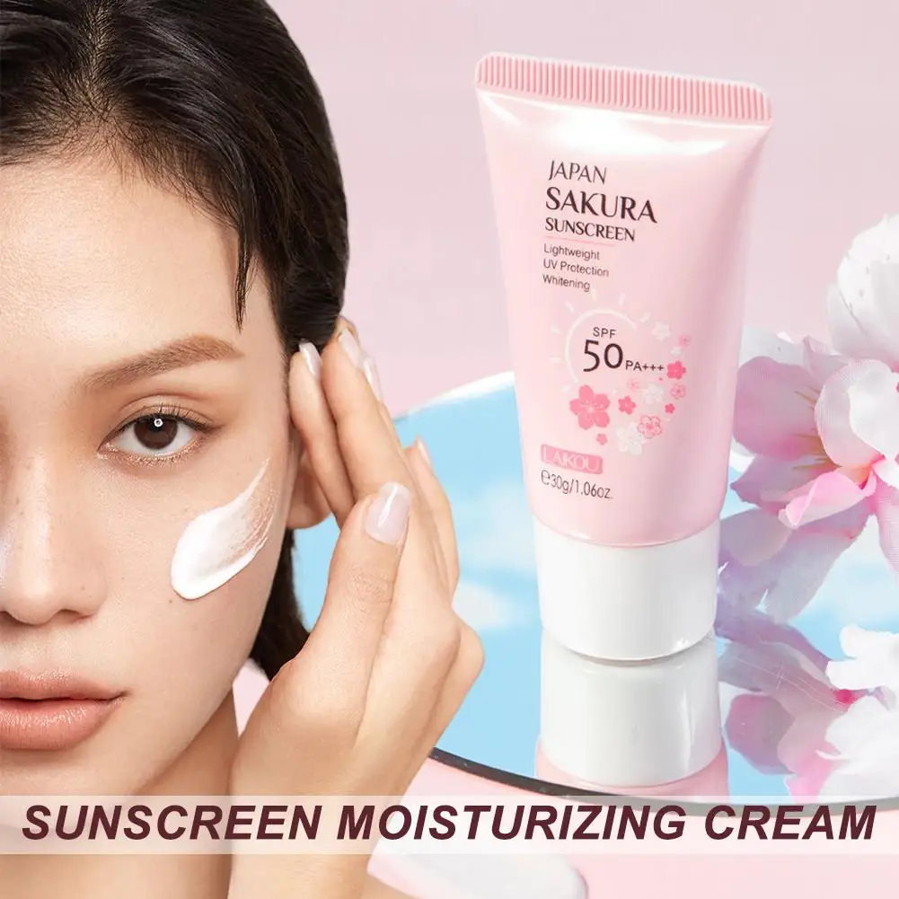 Crema Solar SPF50 para cara y cuerpo, protector solar hidratante Natural para la piel, resistente al sol, protege el agua, calma la protección I6I6, 30g