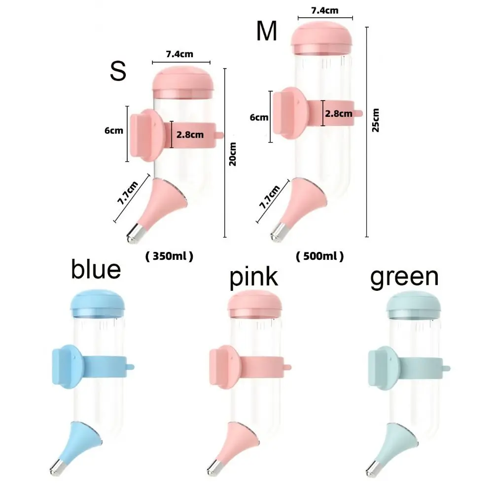 Lekvrije Huisdier Hangende Waterfles Plastic 350/500 ml Kat Water Dispenser Afneembare Hond Opknoping Drinkfles voor Huisdier Kooi