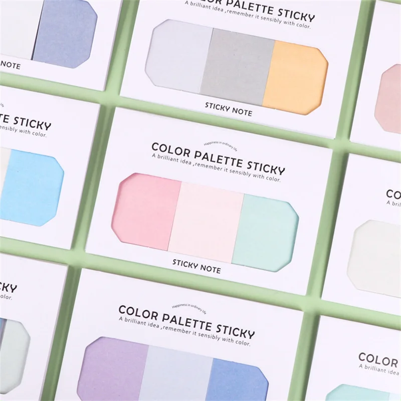 60Pcs Per Pack Memo Color gradient note multi-color tearable message label Message Tab Stationery notepad stationery Random