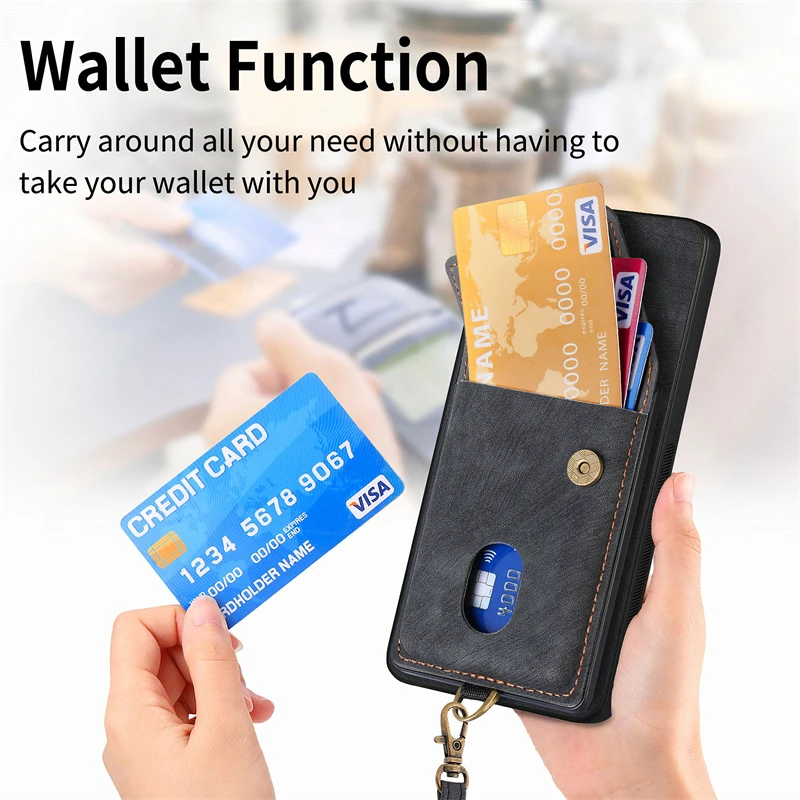 Magnet Leather Case For Xiaomi 13T 12X 11T 12T 13 12 Mi 10T 11 Lite 5G NE 11i 14 Pro Ultra Wallet Card Slot Lanyard Cover Case