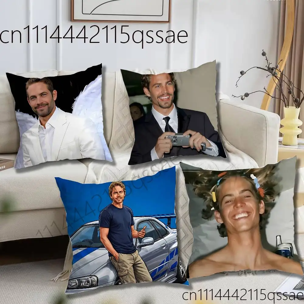 FOR Paul Walker Pillow Case Square Bedroom Sofa Leisure Comfort Cushion Car Home Decoration
