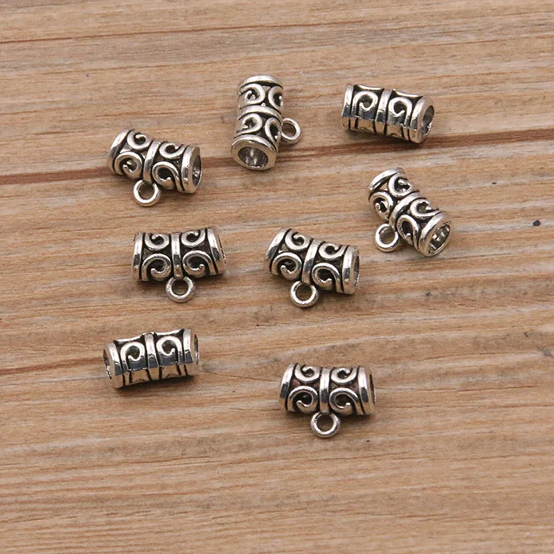 30Pcs 2 Styles Hollow Elbow Spacer Bead Charms For Diy Beaded Bracelets Jewelry Handmade Making