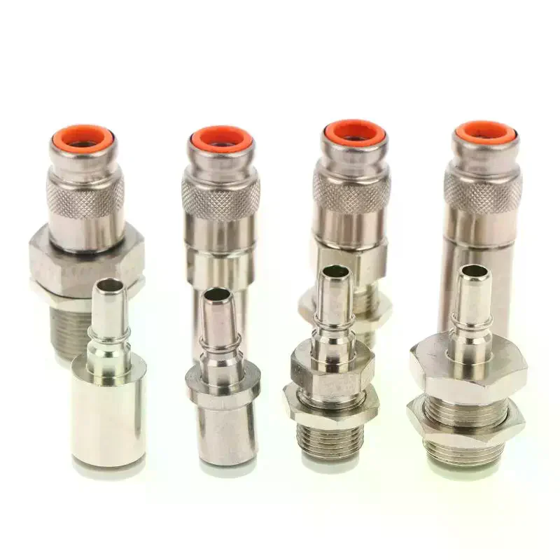 KK2P/KK2S-04H-06H-04E-06E Tracheal Quick Connector Pneumatic One-way Coupling Brass PU Tube Pipe Joint