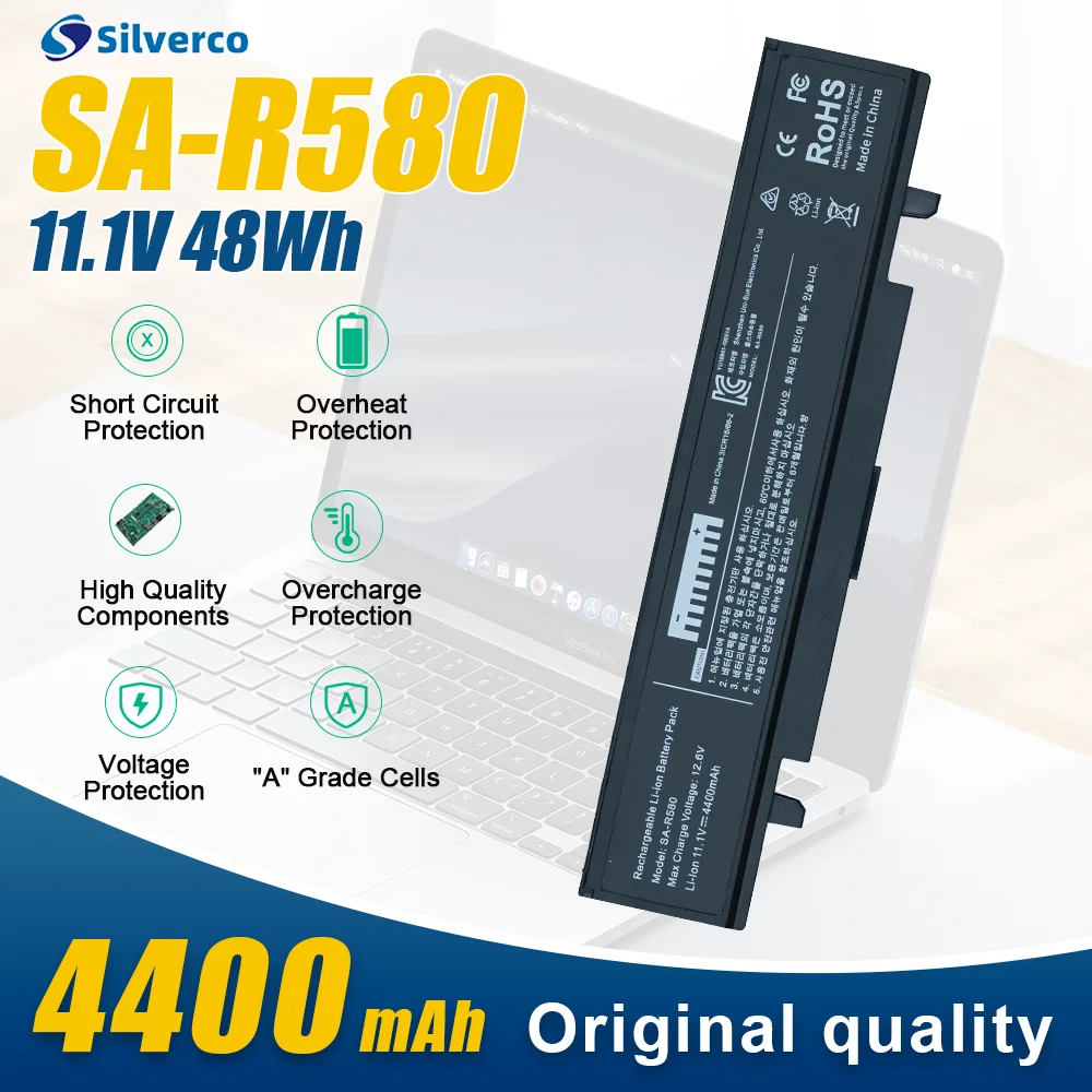 Batería para portátil R468 Compatible con SamSung AA-PB9NC6B AA-PB9NS6B AA-PB9NC6W AA-PL9NC6W R428 R429 NP300 NP350 RV410 RV509 R580