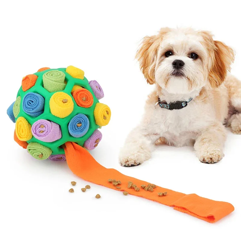 

Pet Multifunctional Rubber Ball Tibetan Food Slow Feeding Improve IQ Feeder Dog Training Game Sniffer Ball