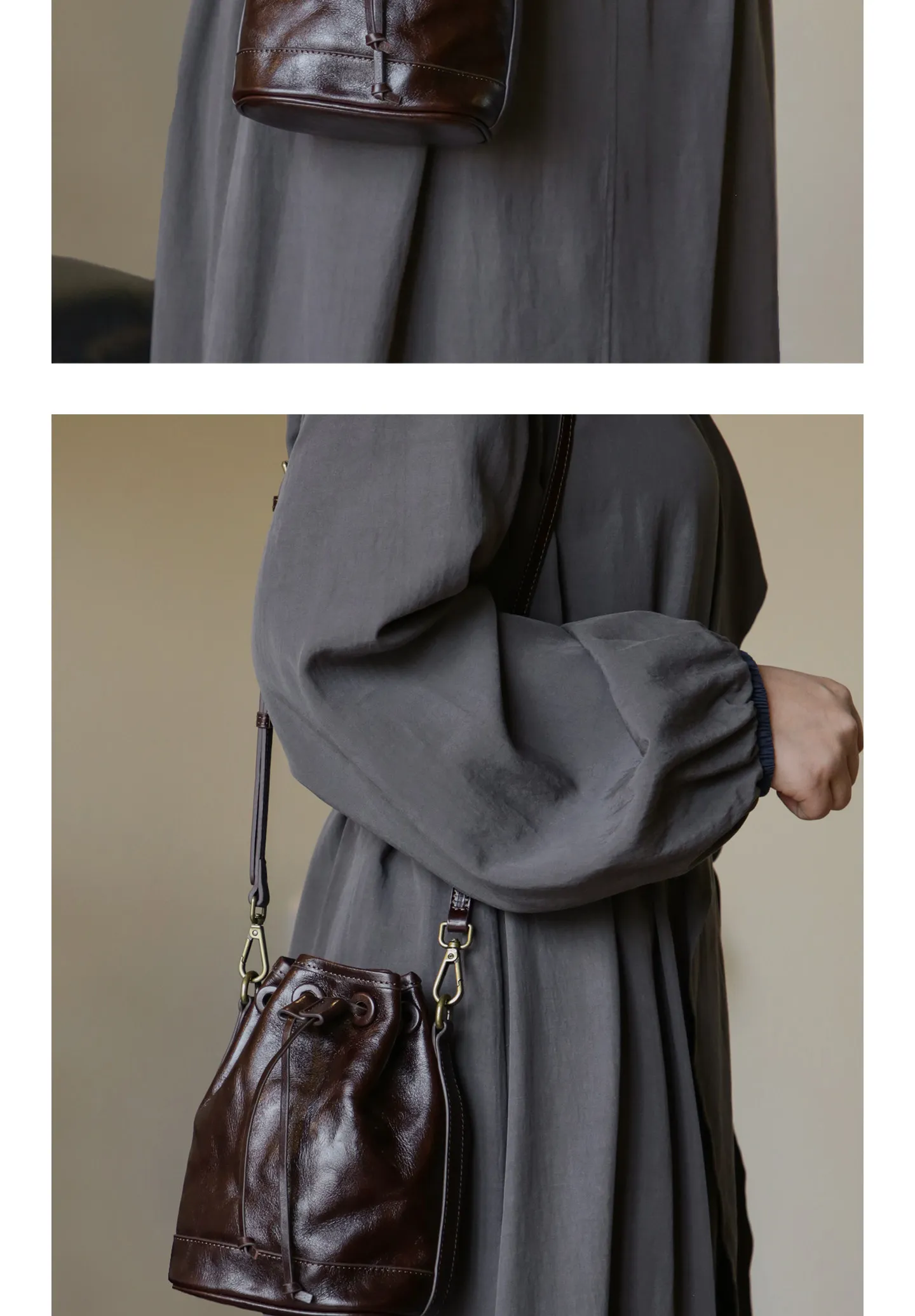 PNDME Modedesigner handgefertigte Luxus-Umhängetasche aus pflanzlich gegerbtem Rindsleder für Damen, lässige Reisetasche aus echtem Leder – Detail 7