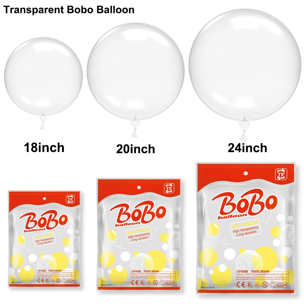 40 Pieces Bobo Balloons Transparent Bubble Bobo Balloon Praty Bobo Balloons Clean Bobo Balloons for Wedding Birthday Party Decor