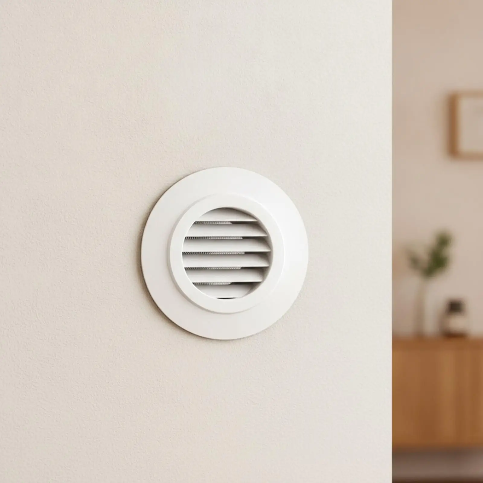 Round Duct Vent with Louvers Adjustable Wall Vent Vent Round Ventilation Outlet for Walls, Ceilings, Rooms