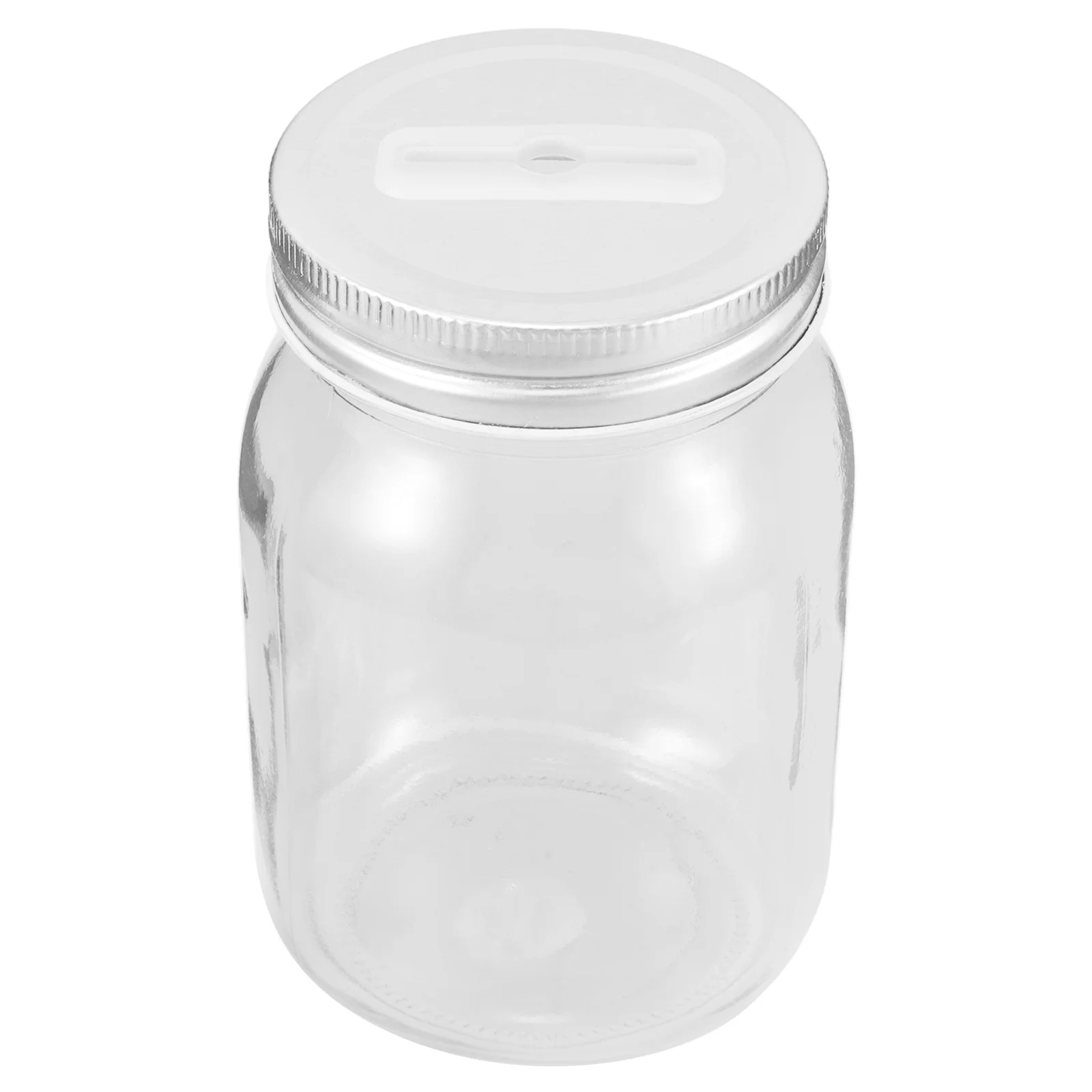 

Piggy Banks for Coin Repository with Slotted Lid Cash Saving Transparent Collector Clear Glass