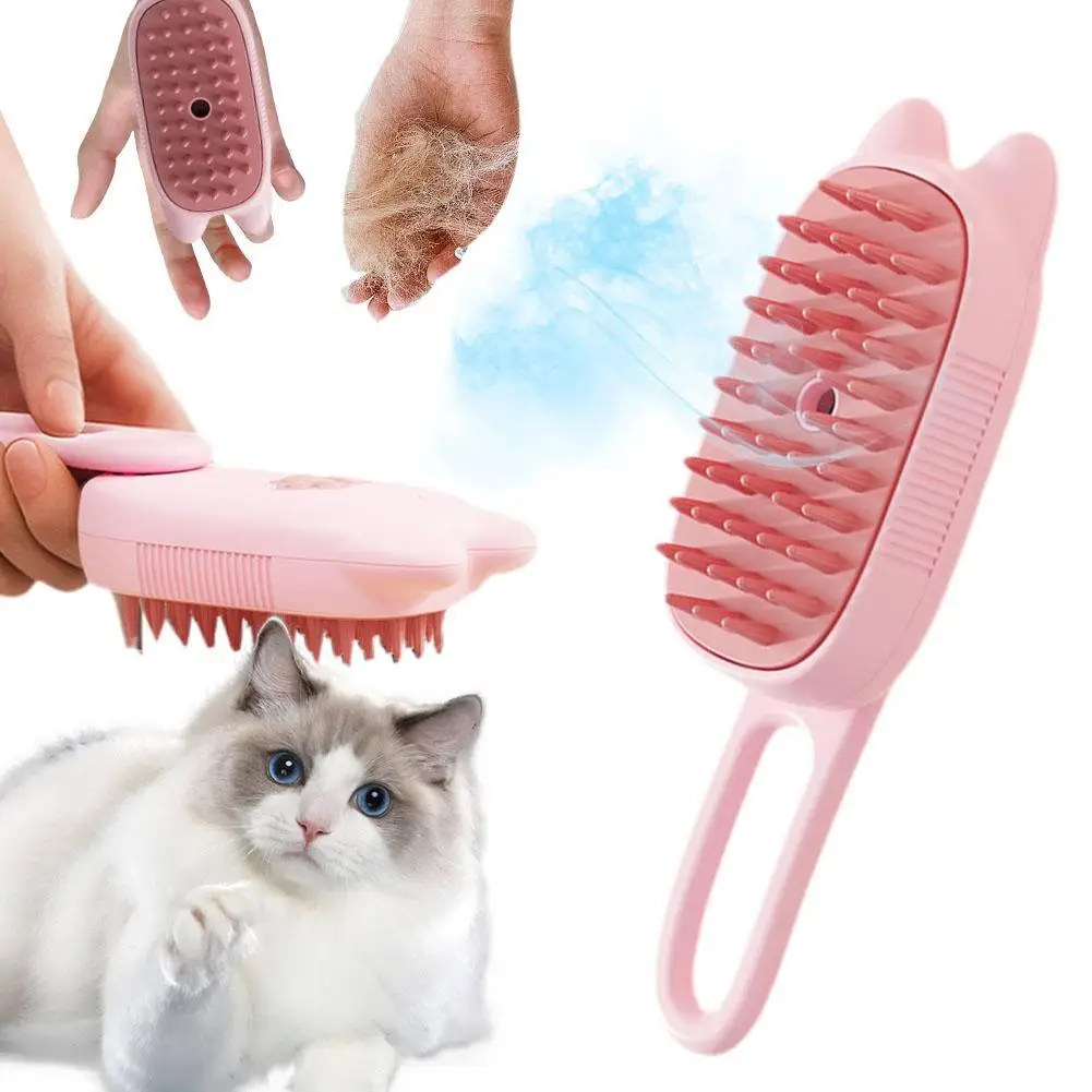 

3 in 1 Pet Brush Cat Steam Brush Comb Dog Brush Electric Spray Cat Hair Brushes Massage Pet Grooming Hair Removal Combs