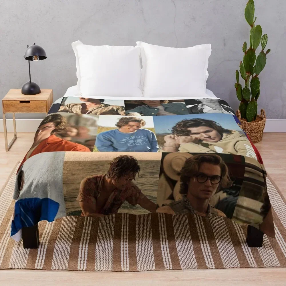 

Chase Stokes collage Throw Blanket Multi Purpose Soft Warm Blanket for Home Travel