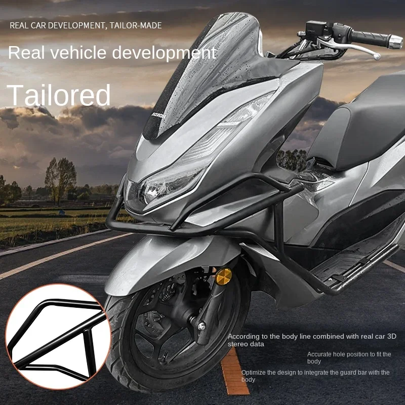 

Suitable for Honda PCX160 modified bumper, thickened bumper, anti fall bar modified accessories