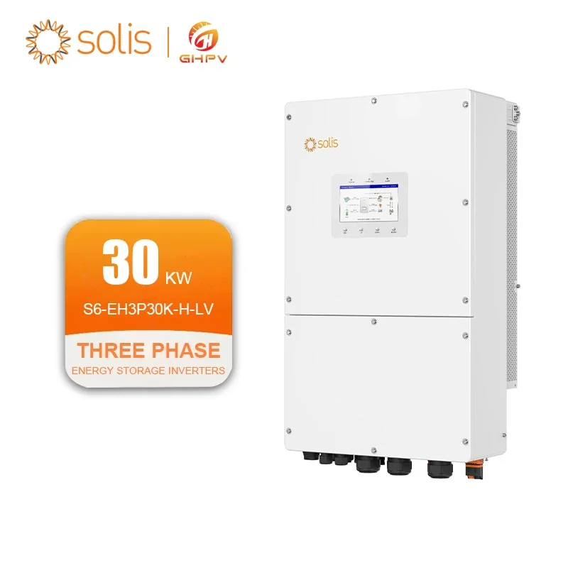 Hot Selling Solis S6-EH3P30K-H-LV 30kw Hybrid Inverter Three Phase Low Voltage Energy Storage Inverters for Home Use