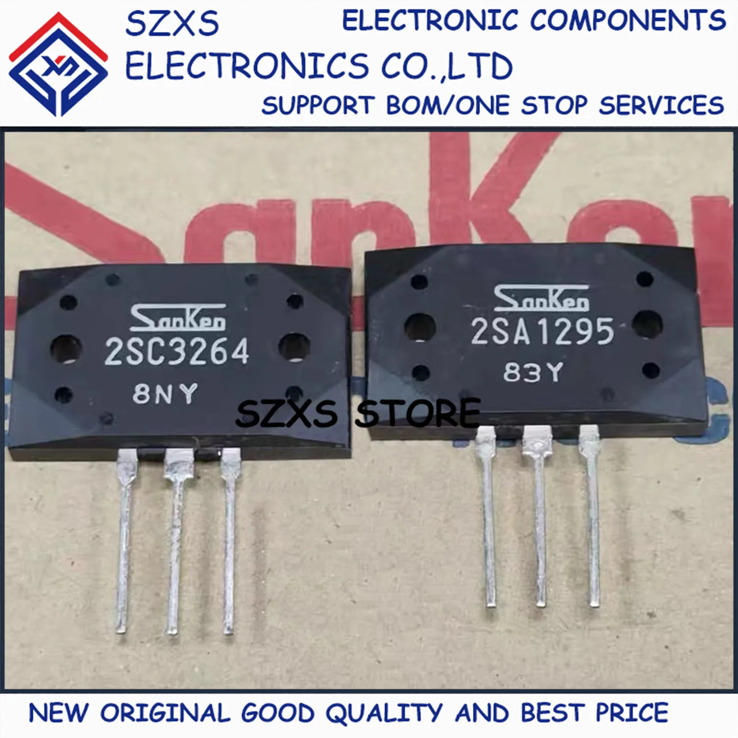 

New Original 2Pairs 2SA1295 A1295 + 2SC3264 C3264 MT-200 Audio Amplifier Transistor In Stock Good Quality