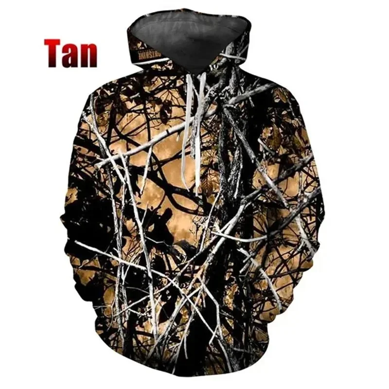 Deer Huntering Camouflage Hoodie Men Autumn 3D Printed Natural Camo Hoodies Harajuku Fashion Womens Clothing y2k Pullover Hoody