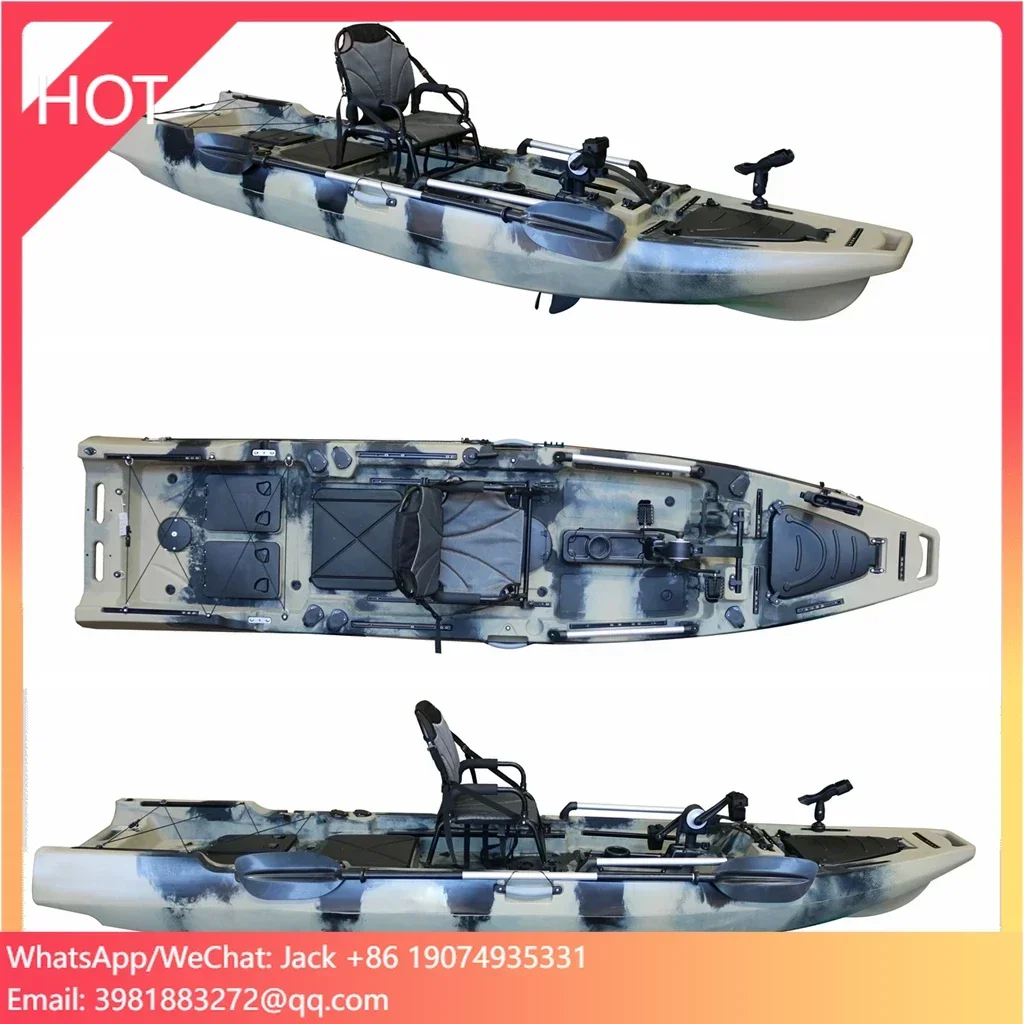 

Vicking 12.5ft 1 Person Wholesale Sit On Top Electric Motor Kayak Fishing Foot Pedal Drive Kayak With Pedals For Fishing