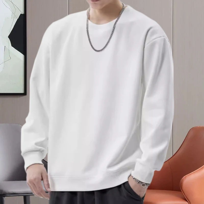 Pull à Manches sulfet Col Rond pour Homme, Vêtement Simple et Décontracté, Idéal pour les Couples, Collection Printemps