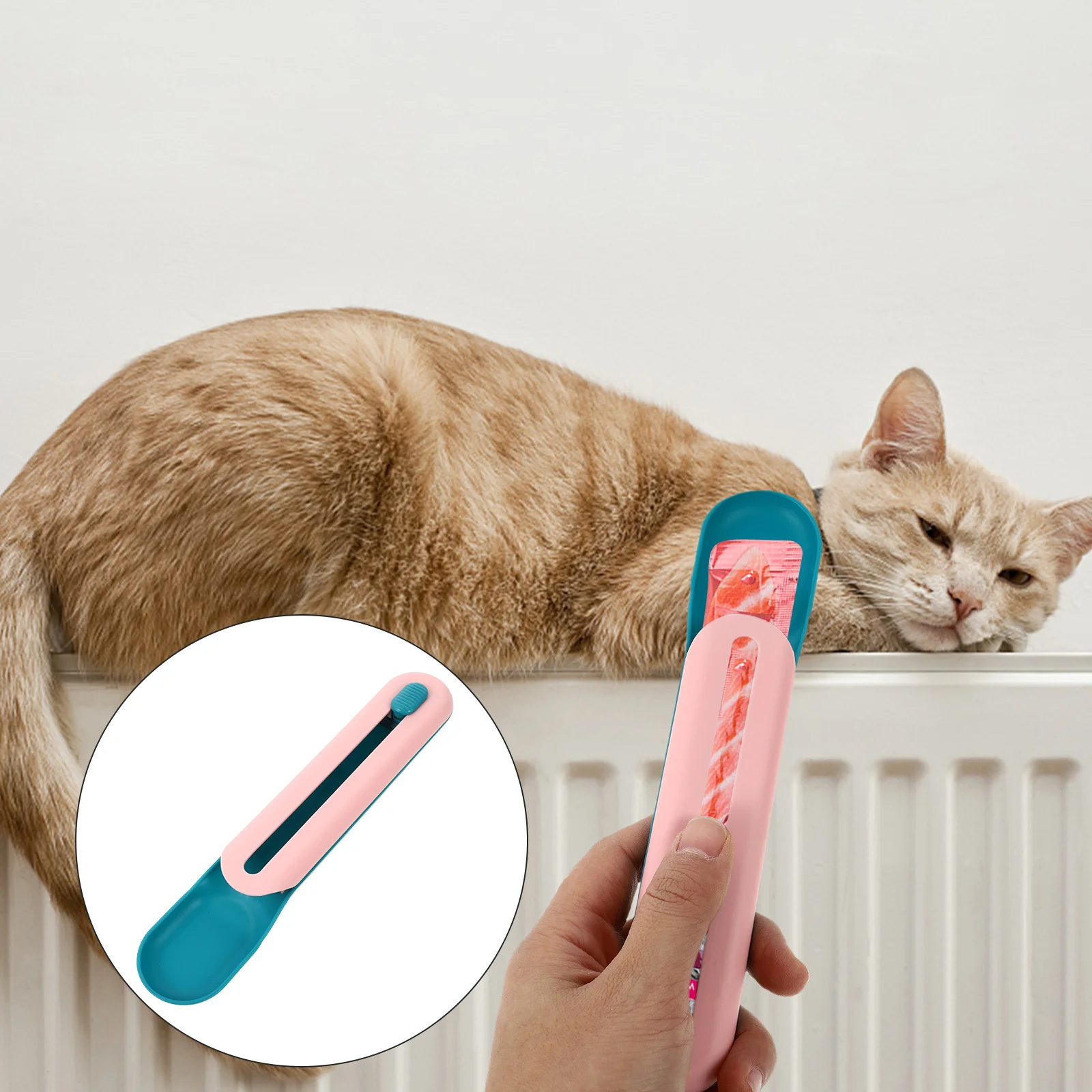 

Durable Plastic Scoop For Wet Cat Feeding Spoon Food Smooth Handle Pet Feeding Tool Pets Supply Cat Supplies