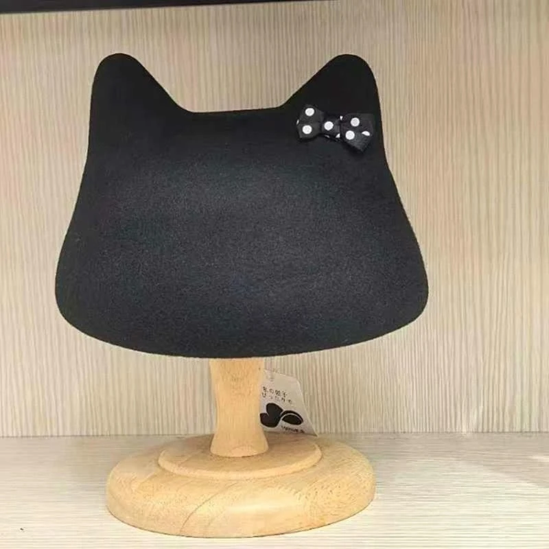 X7XB Girls Kitten Ear Handmade Casual Hat Painter Hat Gift for Girlfriend