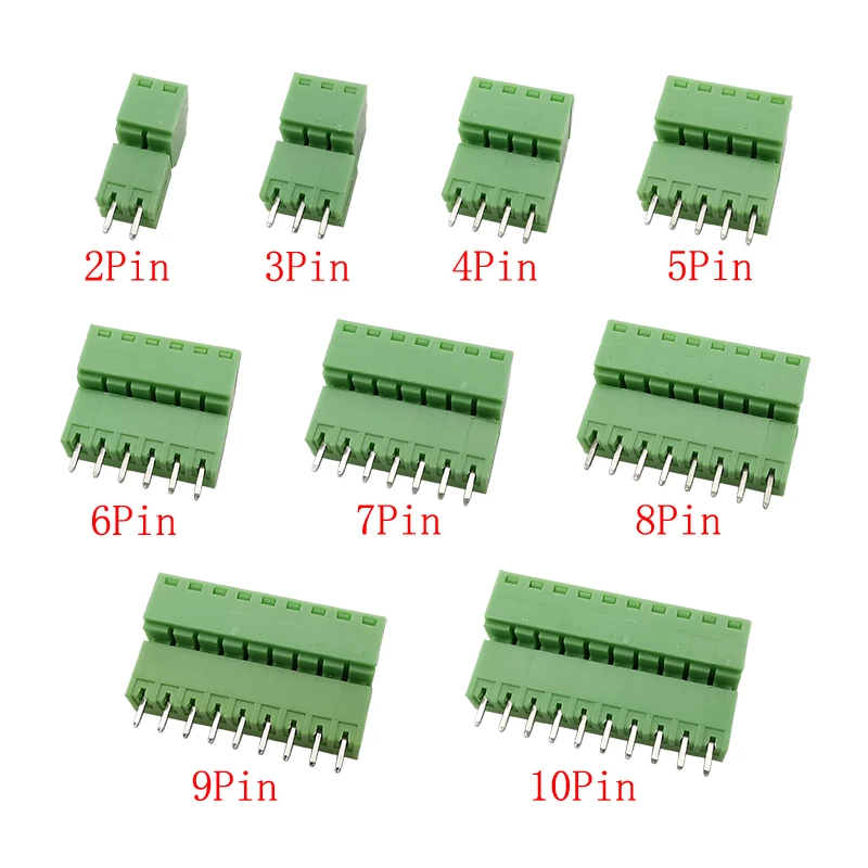 5Pair 15EDG 3.81mm Pitch 2/3/4/5/6/7/8/9/10/12 Pin PCB Screw Terminal Block Wire Connector Male Plug Female Socket Pin Header