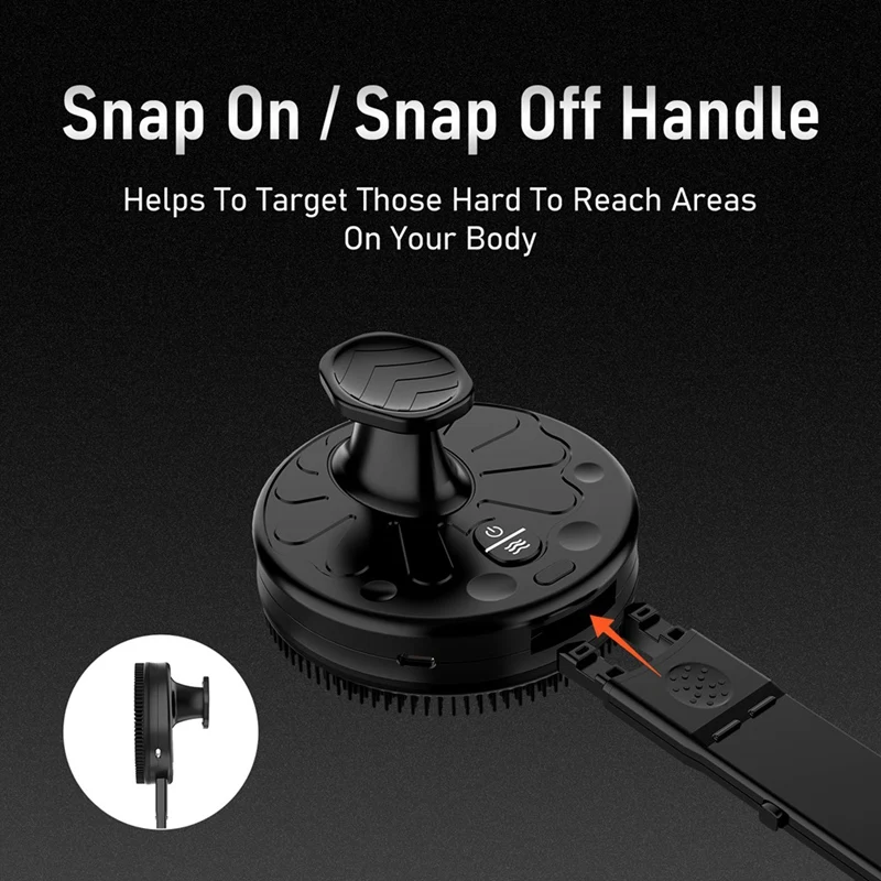 جهاز تنظيف الظهر بالاهتزاز من BAAG مع مقبض قابل للسحب، وفرشاة جسم من السيليكون قابلة لإعادة الشحن، وفرشاة حمام منزلية