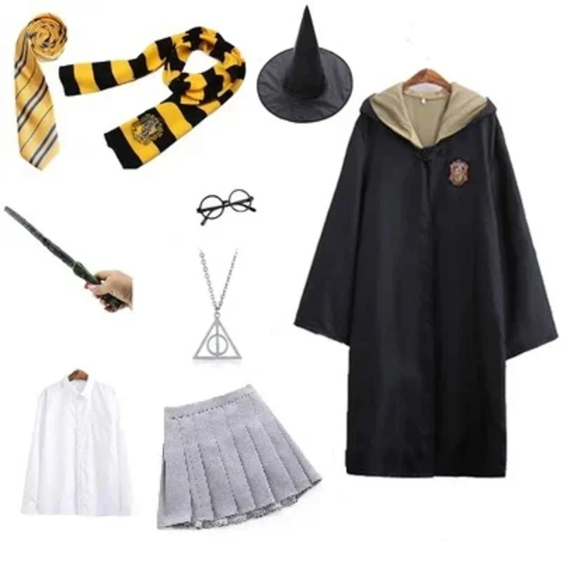 Costume cosplay Haloween Magic Robe Mantello con cravatta Costume per bambini per adulti Regalo Potter Cosplay