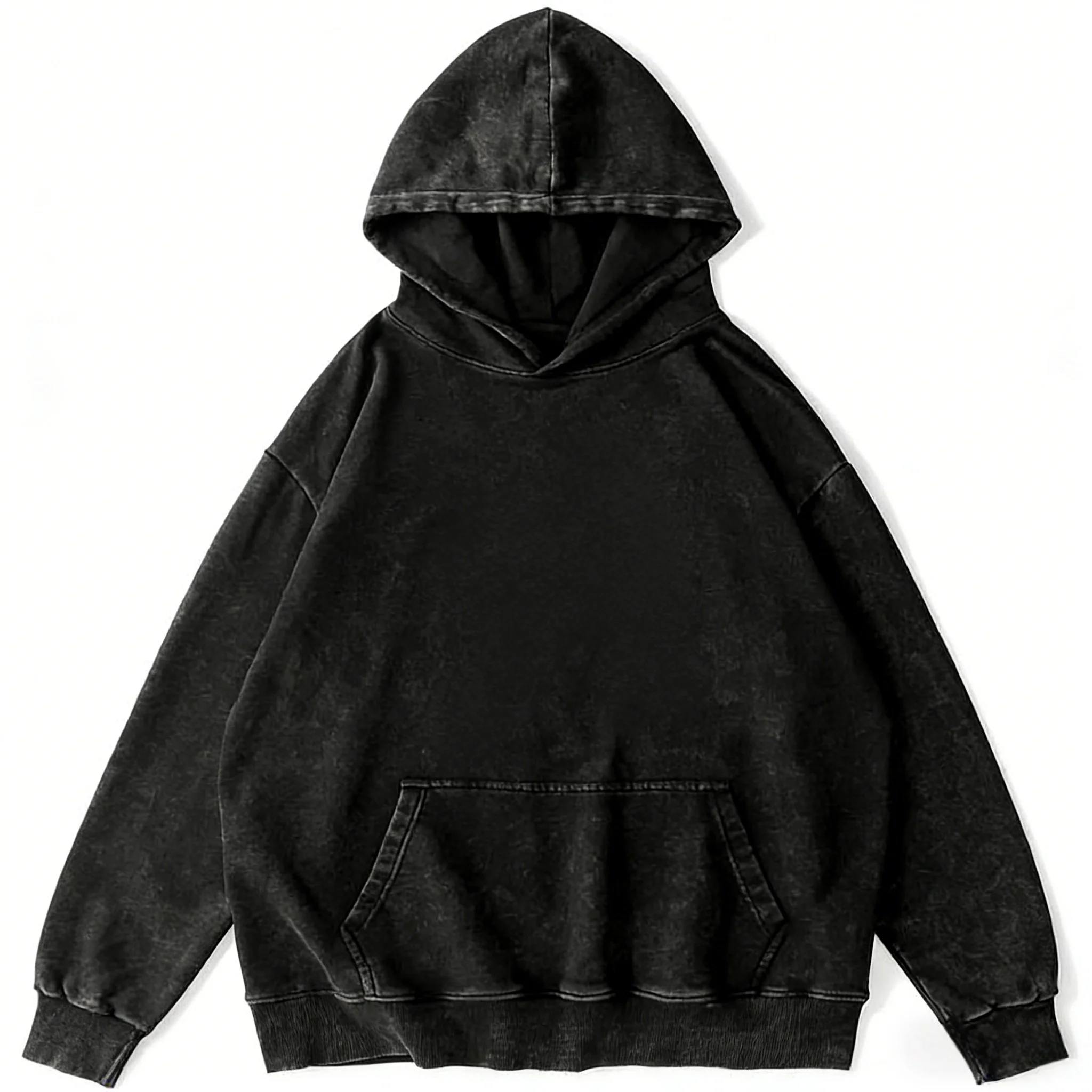 เสื้อฮู้ดดี้ผ้าฝ้ายลายดราก้อนบอลสำหรับผู้ชาย พิมพ์ลายฉากต่อสู้แบบไดนามิกของตัวละครอนิเมะ ด้านหลังพิมพ์ลายสไตล์เรโทรลำลอง แขนยาว