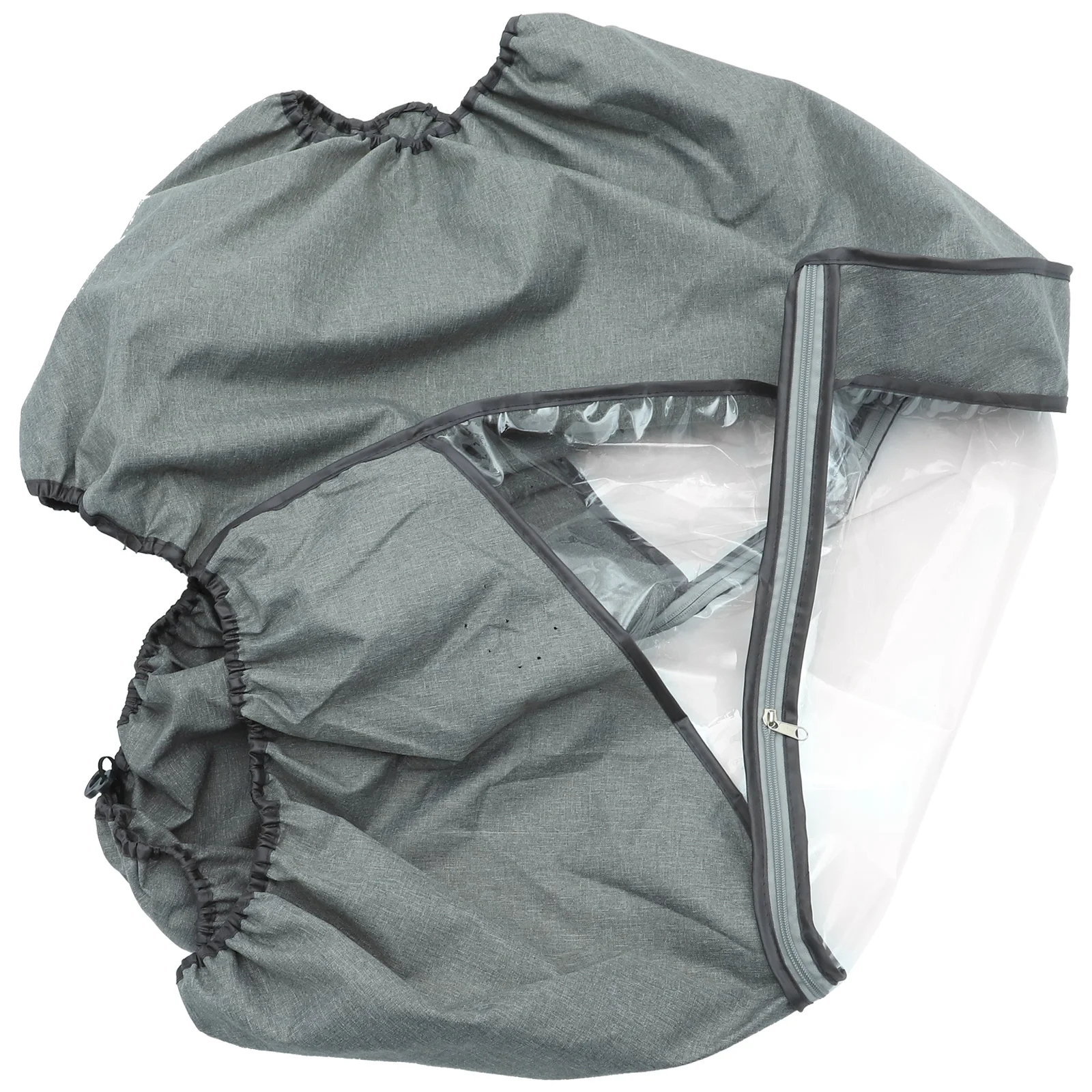 Windproof Baby Stroller Cover Stroller Rain Cover Spittle-proof Stroller Cover for Outdoor Outside (Grey, without Stroller)