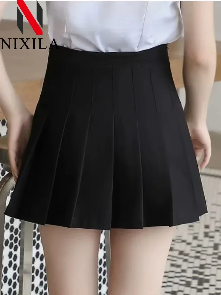 

Летняя плиссированная мини-юбка с высокой талией, женская сексуальная однотонная микро-мини-юбка в корейском стиле Y2K Egirl, модная популярная женская юбка