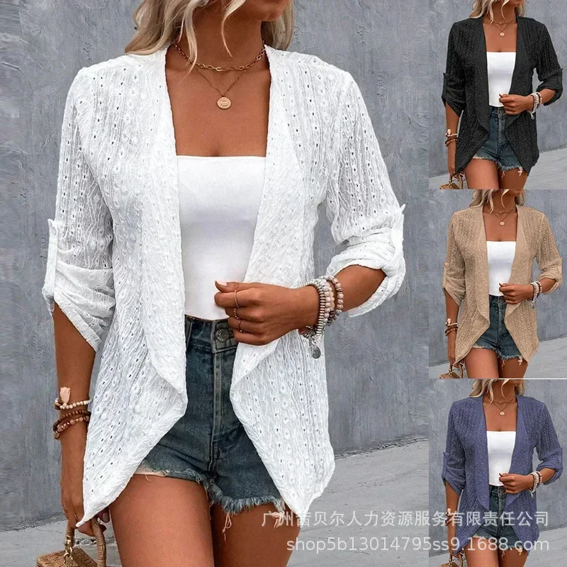 Loose Casual Kimono Women Summer Fashion Cardigan Outwear Solid Color Short Outwea