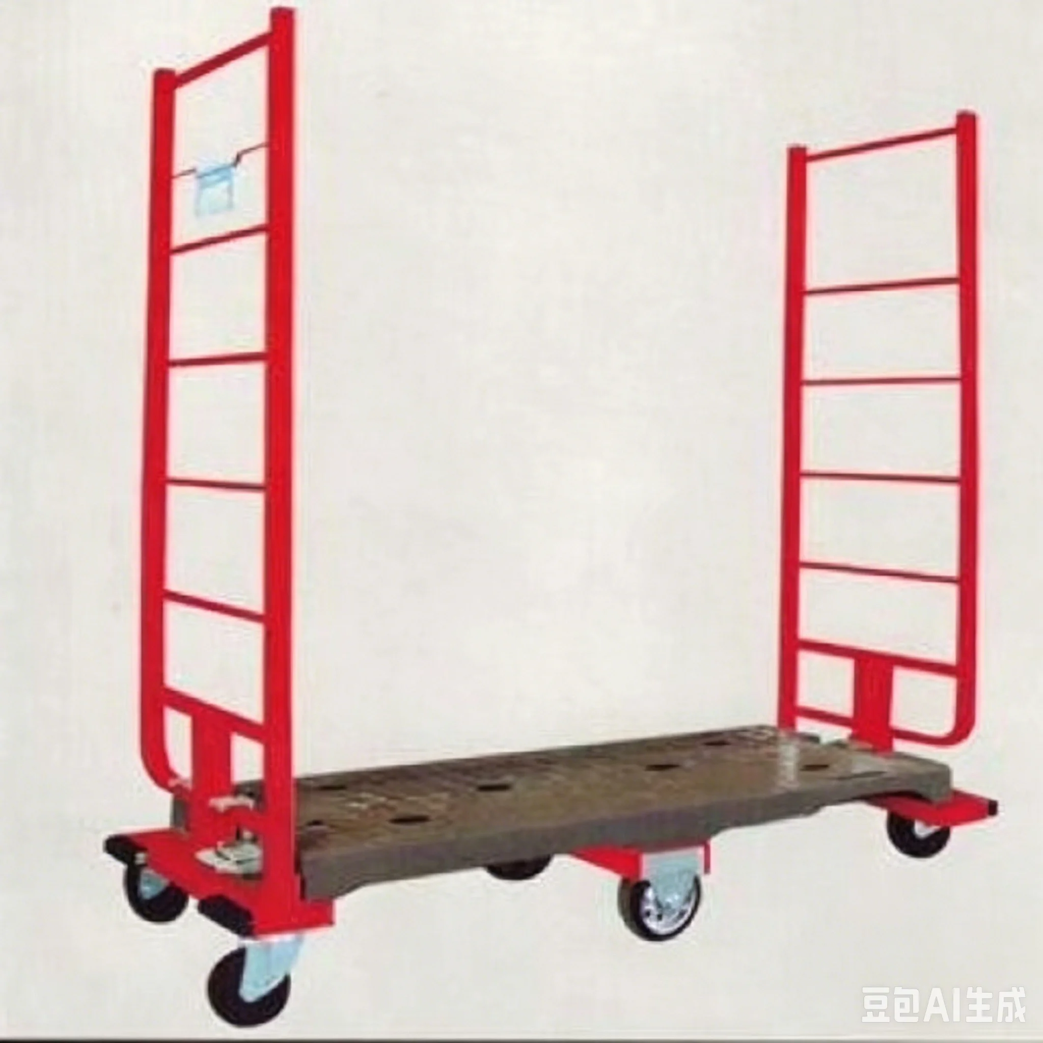 288*430*1550mm 400kgs Foldable Industrial Narrow Aisle Channel Push Cart Supermarket Six-wheel Replenishment U Boat Logistic