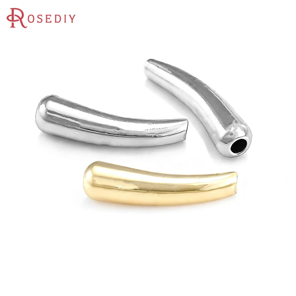 

4PCS 18K Gold Color Brass Crescent Moon Spacer Beads Bracelets High Quality Diy Necklace Earrings Jewelry Making Accessories