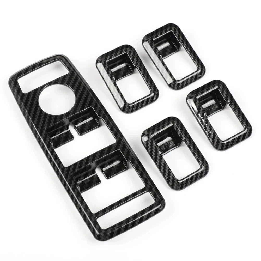 

5Pcs Carbon Fiber Car Window Lift Button Frame Stickers For Mercedes Benz A B C E GLE GLA CLA GLK Class W176 W204 W212 W166 W218