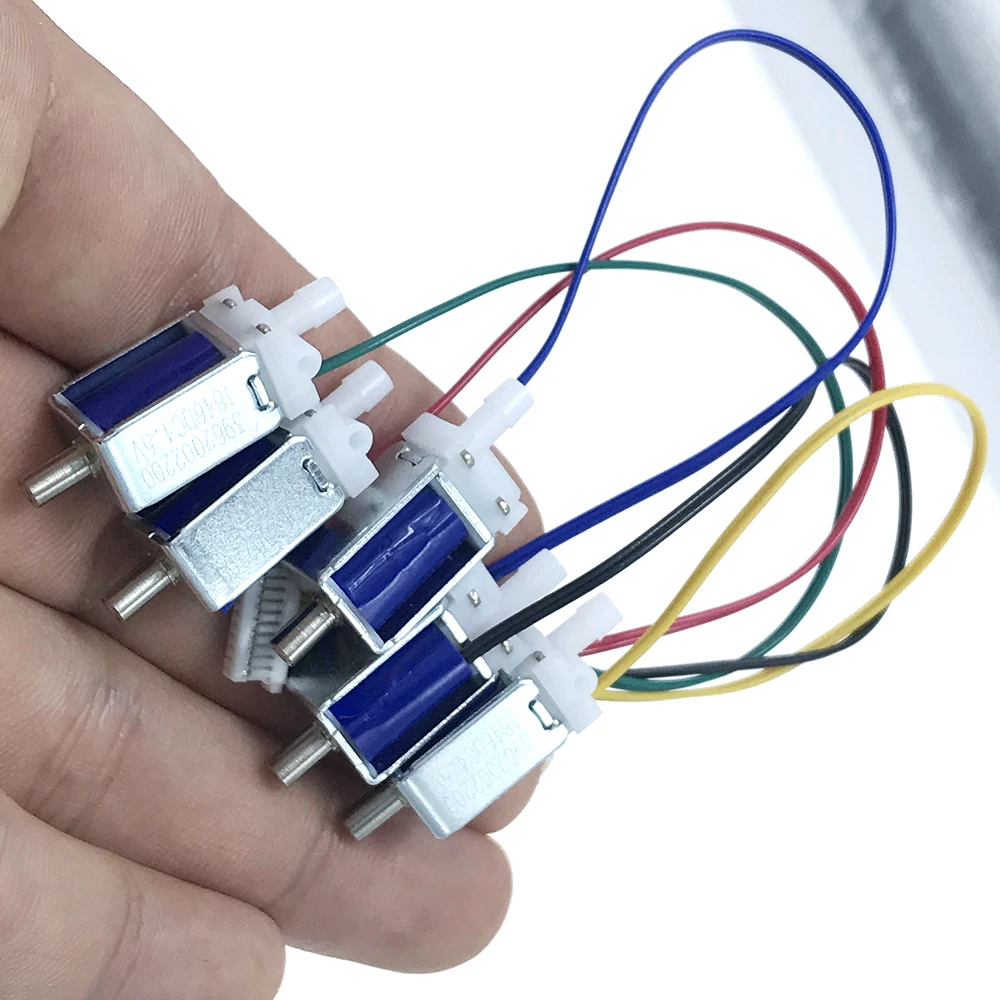 Válvula de aire N/O normalmente abierta, DC 3,7 V-5V, Micro Mini válvula solenoide, pequeña válvula de aire electromagnética, interruptor eléctrico de escape