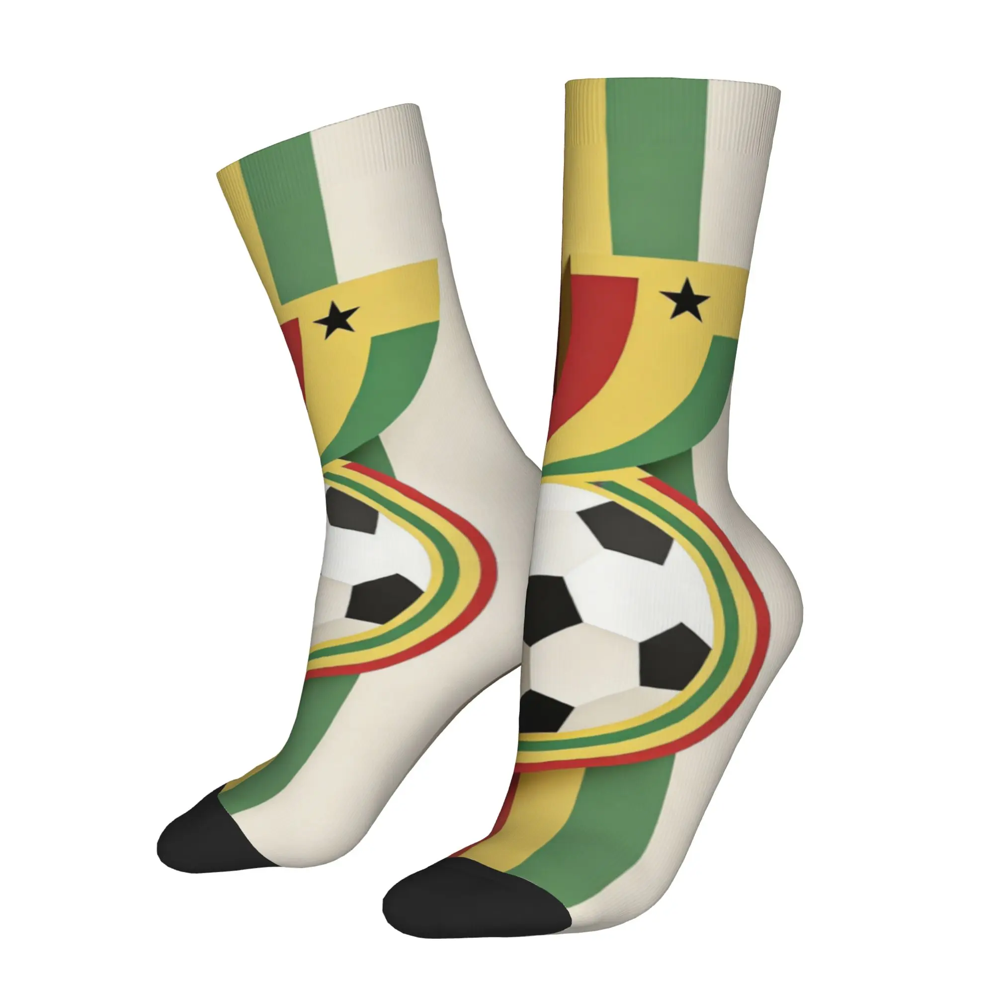 Hip Hop Vintage Ghana Crazy Men's compression Socks Unisex  Harajuku Seamless Printed Funny Sock Match Day Essentials