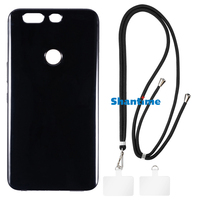 Suitable for Infinix Zero 5 X603 Case + Ajustable Neck/Crossbody Lanyards and Spacers, Silicone TPU Cover with Soft