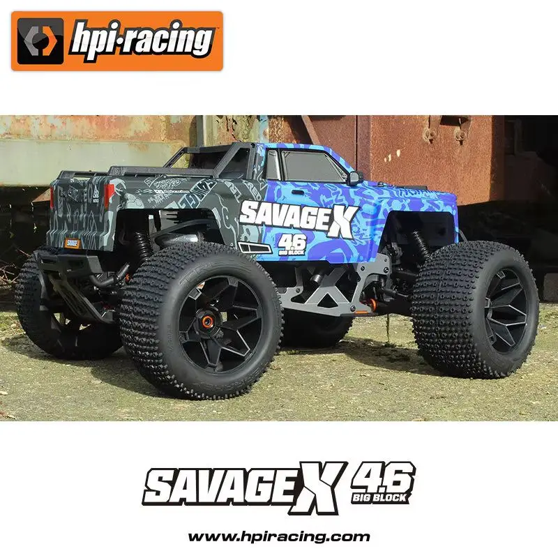 

NEW HPI Savage X 4.6GT-6 FLUX 1/8 Remote Control Model Car 4WD Off-Road Vehicle RC Methanol Oil Powered Monster Truck 160585