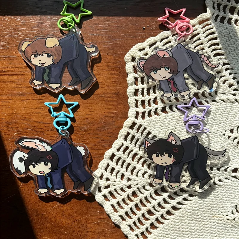 Beatles inspired keychains Acrylic Charm Pendant KeyRing Collectible Gift For Fan