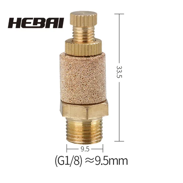 HEBAI Pneumatic brass exhaust pagoda silencers BSL M5 1/8 \