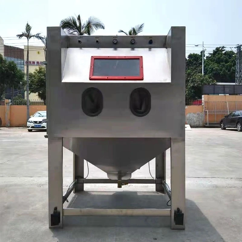 Stainless steel wet liquid sandblasting machine, water-type dust-free sandblasting equipment
