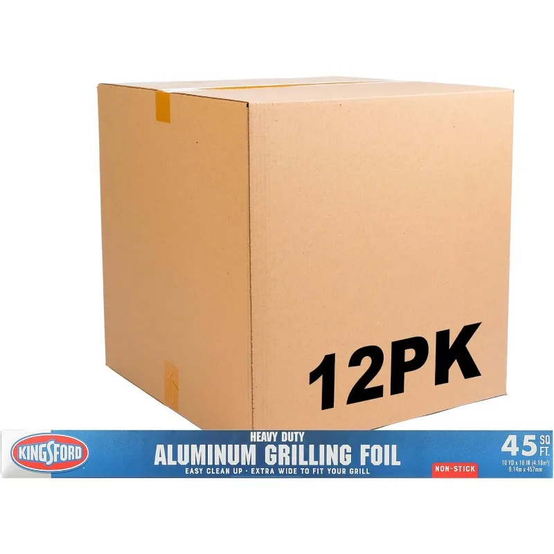 

Heavy Duty Aluminum Grilling Foil | Non-Stick Aluminum Foil for Grilling, Cooking, And Steaming | Kingsford Extra Tough