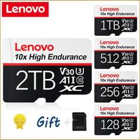 Original Lenovo Micro TF SD Card 512GB A2 C10 TF Card Usb Flash 2TB 1TB Memory Card 128GB 190mb/s Flash Card With SD Adapter